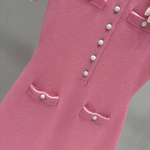 Self-Portrait2025 new pink knitted dress - Picture 8 of 8